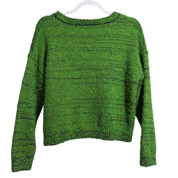 CIDER Green Fuzzy Mushroom Embroidery Sweater Novelty Casual Size Small - Picture 2 of 7